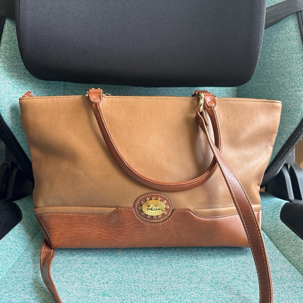 Elegant Brown Leather Tote Bag